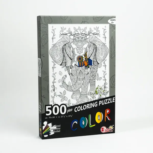 Пазлы-разукрашка 500 штук 70*50 см Слон 88109