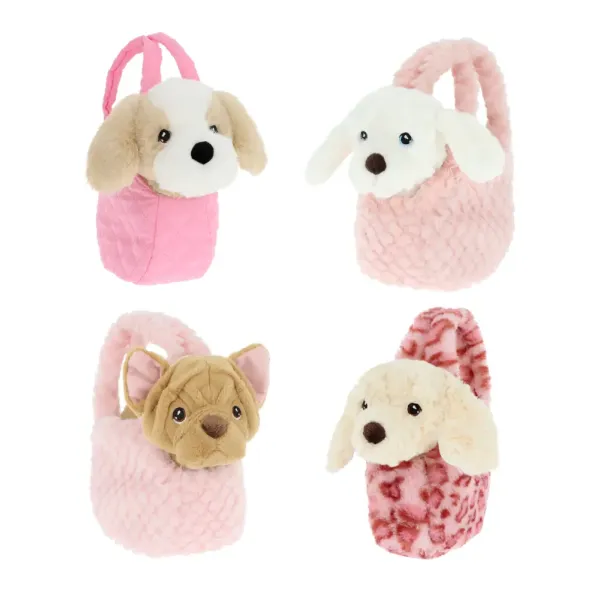 Игрушка мягкая Keel Toys Keeleco Puppy in Bag (18 см, ассорти 4 вида)