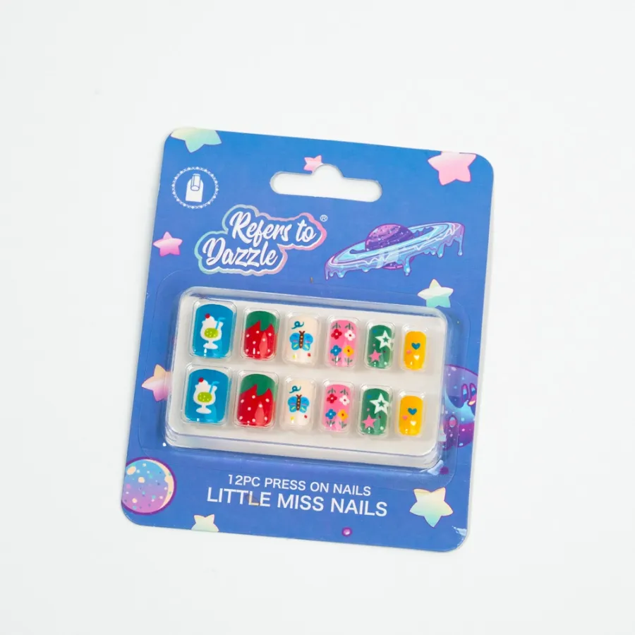 Ногти накладные детские 12 штук Little Miss Nails