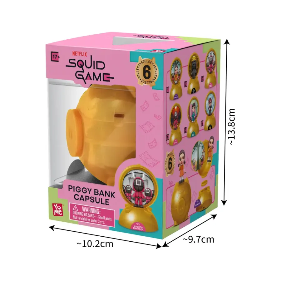 Капсула в форме копилки YuMe Игра в кальмара Bank Capsule Blind Box (15 см)