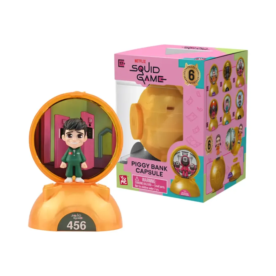 Капсула в форме копилки YuMe Игра в кальмара Bank Capsule Blind Box (15 см)